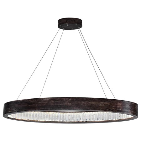 Cwi Lighting Led Chandelier With Wood Grain Brown Finish 1040P42-251-O